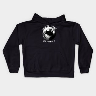 Hack The Planet? (White Text) Kids Hoodie